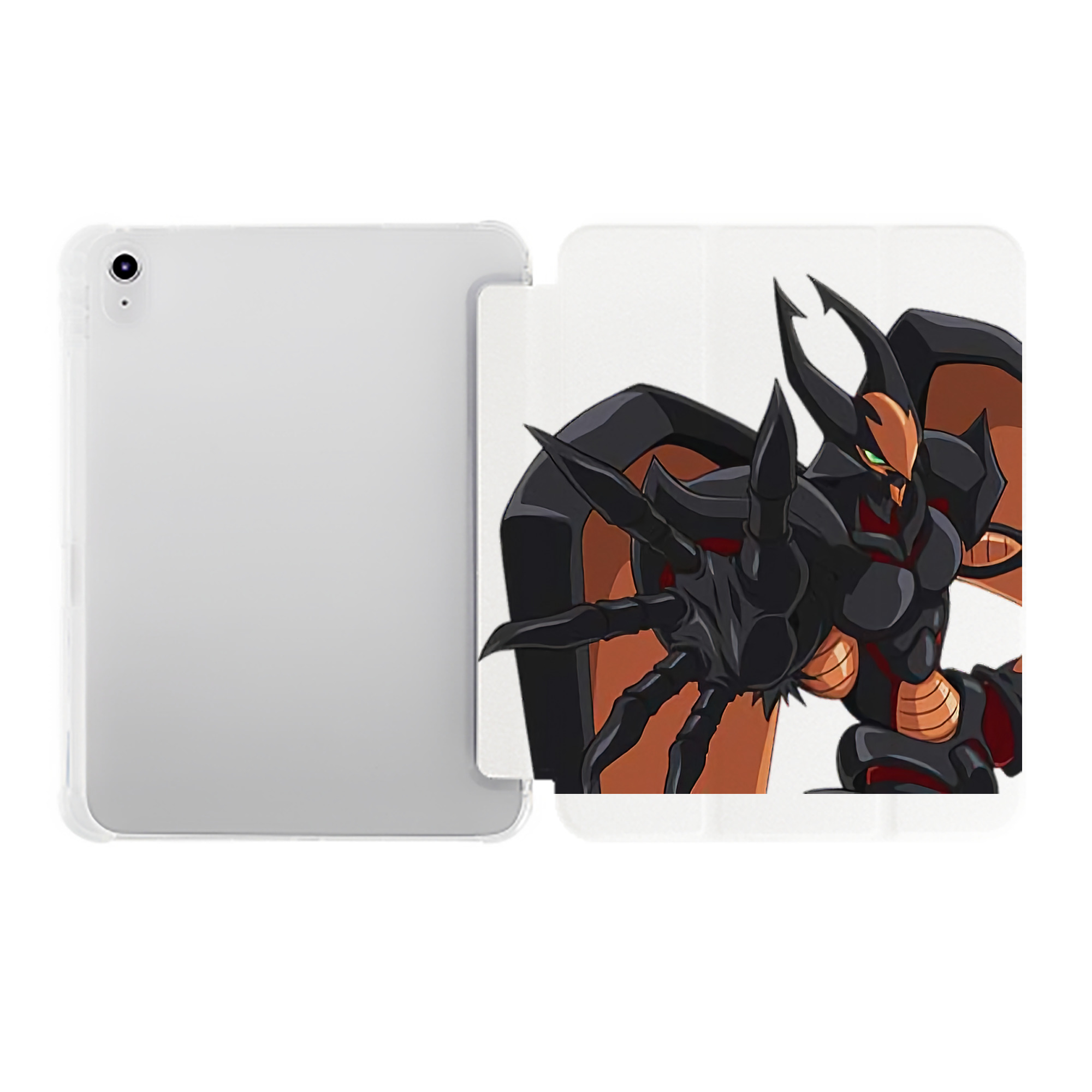 （画像用） 遊☆戯☆王 Yu-Gi-Oh! IPad ケース ペン収納付き 三つ折りスタンド PUレザー×シリコン 対応機種9.5/10.5/10.9インチ